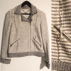 Ella Moss Salinas black & white Moto Jacket size small